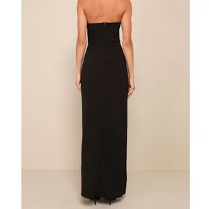 NEW Lulus Dedicated To Glamour Black Strapless Maxi Dress Gala-Ready Gown Small thumbnail 4