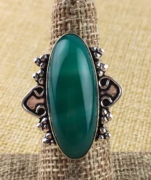 Handmade Botswana Agate Stone Ring Size 6 thumbnail 4