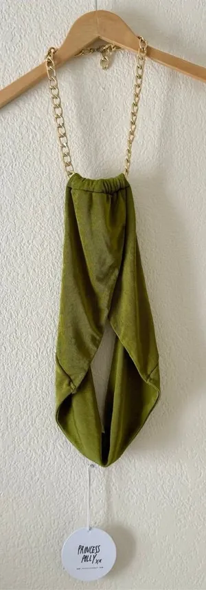 Princess Polly MALCOLM TOP GREEN size 10 thumbnail 1