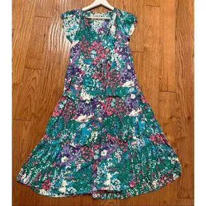 Rails Juni Gardenia floral tie waist midi dress size M thumbnail 7