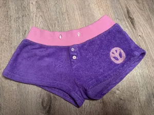 Body Candy Rare Y2K Early 2000’s PLUSH MINI SHORTS thumbnail 1