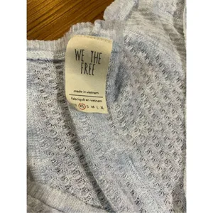 We the Free Pale Blue‎ exposed Seams short sleeve thermal knit top sz XS thumbnail 3