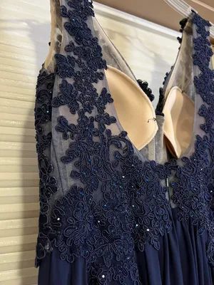 Sherri Hill Blue Prom Dress thumbnail 5
