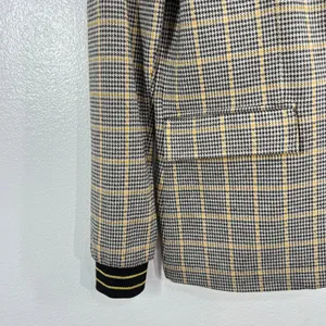 Summum Woman Amsterdam‎ Luxury Jersey Plaid Blazer Jacket Gold Stripe Cuff Small thumbnail 5