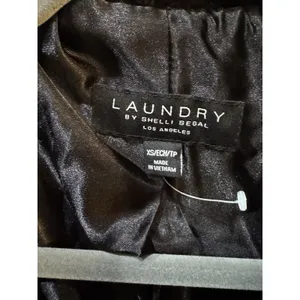 Laundry by Shelli Segal Chunky Knit Black Boucle Coat Size XS Collared thumbnail 8