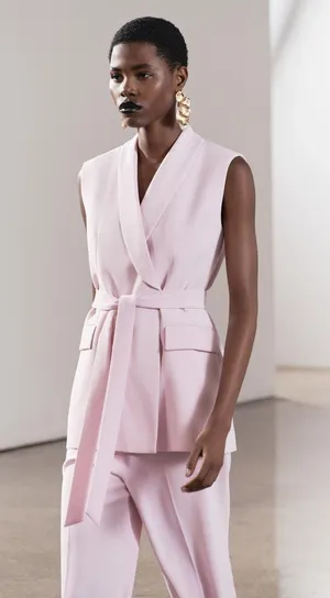 NWT Pink ZW COLLECTION TIED BELTED VEST. Size Medium thumbnail 12