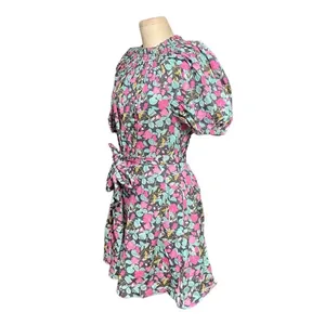 Roller Rabbit Manusa Ainsley Mini Dress‎ Black Floral Print Size Large thumbnail 8