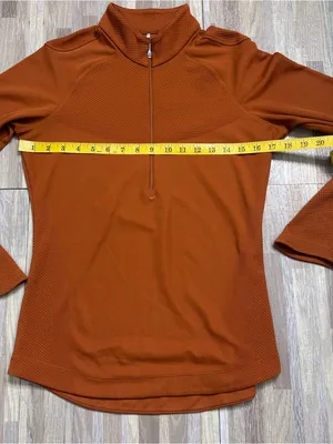 Nike Women's Burnt Orange Half-Zip Pullover Nike Golf Size Small thumbnail 6