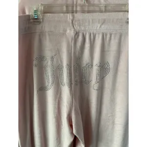 Juicy Couture Pajama Set Size L‎ Pink Velour Rhinestone Logo Sweatshirt Pants thumbnail 8
