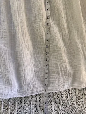 Anthropologie White Kallie Flowy Maxi Tiered Dress Medium Relaxed Summer Boho thumbnail 7