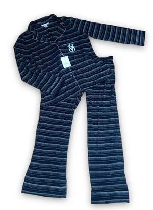 Victoria’s Secret Metallic Stripe Pajama Set thumbnail 1