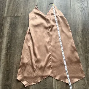 NWT Urban Outfitters Satin Tie Back Slip Dress Bronze Size Small thumbnail 15