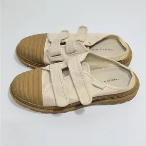 Charles &‎ Keith Cream/Tan Sneaker Mules Size 7 thumbnail 6