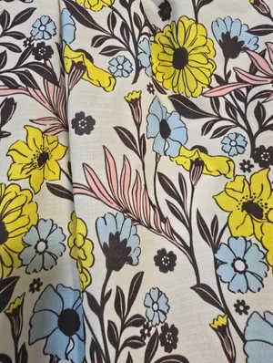Modcloth Retro Yellow Floral Skirt Size L thumbnail 7