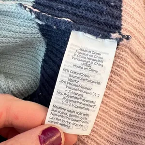 Madewell Thompson Heather Fawn Pocket Rainbow Stripe Pullover Sweater Size Small thumbnail 11