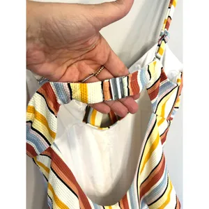 NWT Minkpink Swim Paradise One Piece Multicolor Stripes Swimsuit sz. M thumbnail 7