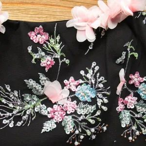 NWT Elliatt Gaia Black Floral Mini Dress Size L thumbnail 9