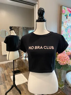 No Bra Club Cropped T-shirt thumbnail 1