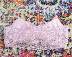 Lilac Lace Bralette Lightly Padded Strappy Size Sm thumbnail 2