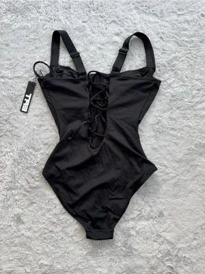TA3 Lifty Snatched Waist Corset Swimsuit Black Medium Regular Long thumbnail 4