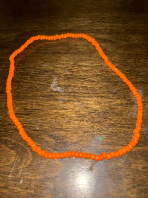 Orange Beaded Women’s Stretch Necklace(Pre thumbnail 3