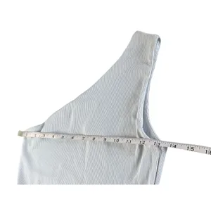 Abercrombie & Fitch One Shoulder‎ Ribbed Maxi Dress Light Blue Tall XST NEW thumbnail 6