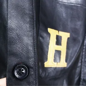NWT Honor The Gift Vegan Leather Belted Trench Coat S Black Oversized Logo thumbnail 11