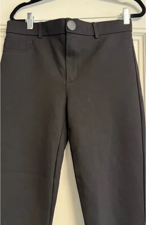 ZARA Black High-Rise Skinny Chino Pants - Size XL thumbnail 10
