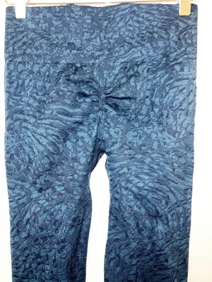 Gymshark Multi Blue Patterned Seamless High Rise Workout Leggings thumbnail 6