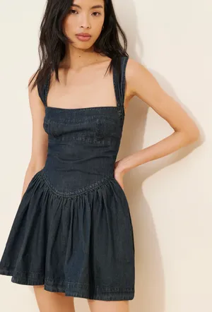Free People Denim Mini Dress thumbnail 2