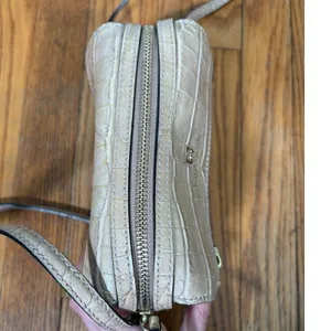 Kate Spade Perri Lane Rosey Beige Croc Embossed Leather Camera‎ Crossbody Bag thumbnail 3