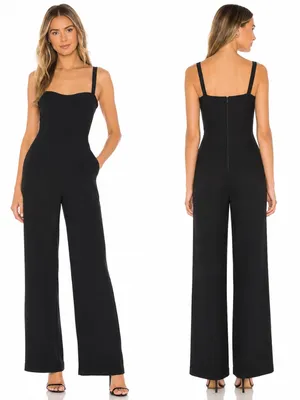 Dress the Population - Black Wide Leg Jumpsuit thumbnail 2