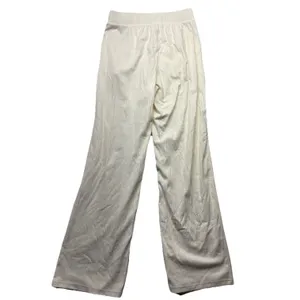 Old Navy Lounge Pants Women Size M Tall Ribbed Wide Leg Cream EUC Pockets thumbnail 4