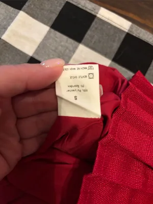 Qelvarine red pleated y2k vibes skirt small thumbnail 4