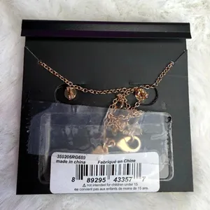 NWT COACH Signature Rose Gold Tone Floral Earrings Studs and Necklace Set thumbnail 2
