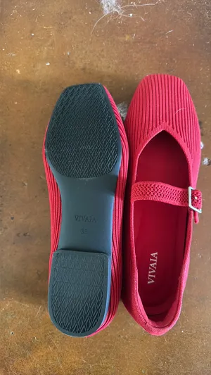 VIVAIA Red Knit Mary Jane Flats – Size 38 thumbnail 5