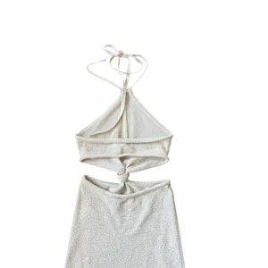 Cult Gaia Cameron Dress Off White Knit Cutout Midi thumbnail 7