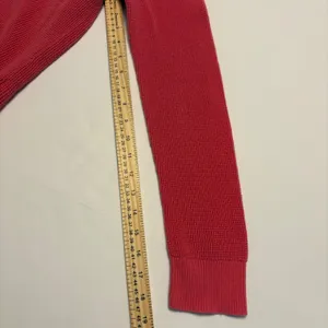 Lauren Ralph Lauren Funnel Neck Sweater Womens Large Pink Waffle Knit Drawstring thumbnail 8