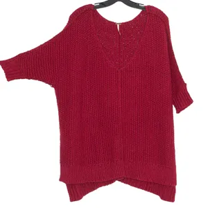 Free People Sweater Oversized Boho Chunky Lagenlook Cottage Slouchy Cozy Fall XS thumbnail 6