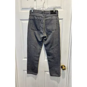 Everlane The 90s Cheeky Jean Organic Cotton Grey Washed‎ Crop Size 27 High Rise thumbnail 5