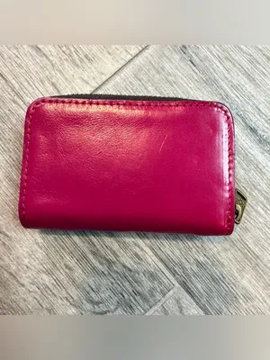 Patricia Nash Abri Small Leather Card Key Chain Zip Wallet Pink thumbnail 2