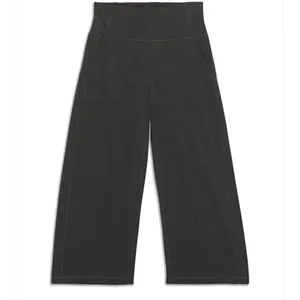 LULULEMON Align Wide Leg Super-High-Rise 23” Crop - Graphite (Dark) Grey - Sz. 6 thumbnail 2