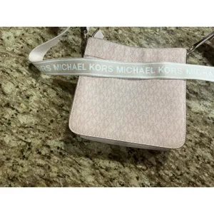 Michael Kors Jet Set Small Logo Crossbody Powder Blush Wide Strap 35T5GTVC5V thumbnail 4