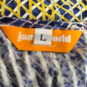 Jams World Hibiki Tank Top Large Blue Green Yellow Abstract Print Rayon‎ Hawaii thumbnail 9
