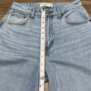 Abercrombie & Fitch Wide Leg High Rise Curve Love Blue Jeans Size 24 thumbnail 13