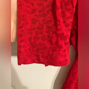 Motherhood Maternity Christmas Long sleeve Tee with side rouching medium‎ thumbnail 4