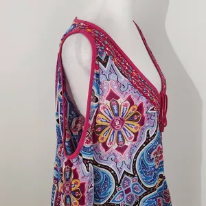 Nicole Miller Pink Paisley Blouse Size Medium Paisley Print Top thumbnail 4