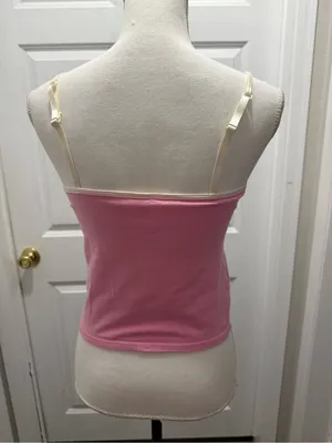 Victoria's Secret PINK Lace Trim Camisole Top Size S thumbnail 2