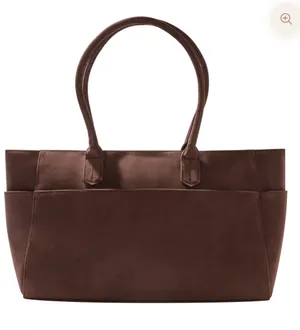 Mali + Lili Faux Suede Tote in Dark Brown $98 Retail NWT thumbnail 1