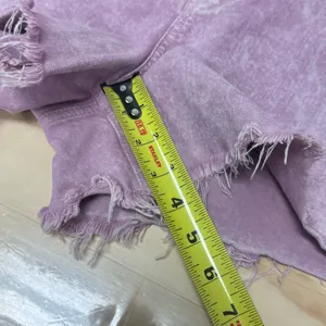 7 For All Mankind Monroe Cuttoff Denim Short Pink‎ Raw Hem Button Fly W32 thumbnail 11